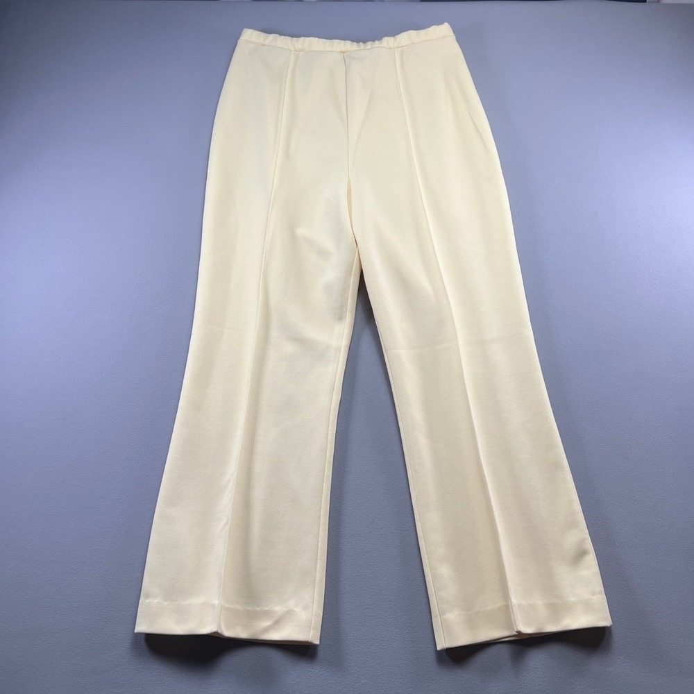 Vintage Graff Californiawear Pants Womens 29 Yellow Pleated Wide Leg Pull On